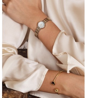 JCOU Lamelle Yellow Gold - Silver Stainless Steel Bracelet JU19067-5