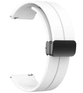 DILOY White Silicone Strap 22mm