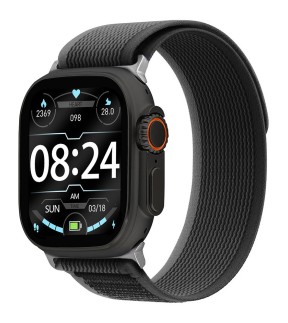 LEE COOPER Smartwatch Square Edge Plus Grey Fabric Strap LC.SM.3.16