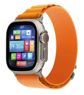 LEE COOPER Smartwatch Square Edge Plus Orange Fabric Strap LC.SM.3.13