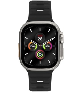 LEE COOPER Smartwatch Square Edge Plus Black Rubber Strap LC.SM.3.01