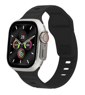 LEE COOPER Smartwatch Square Edge Plus Black Rubber Strap LC.SM.3.01