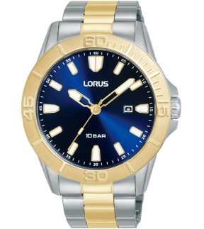 LORUS Sports Yellow Gold-Silver Stainless Steel Bracelet RH946QX9