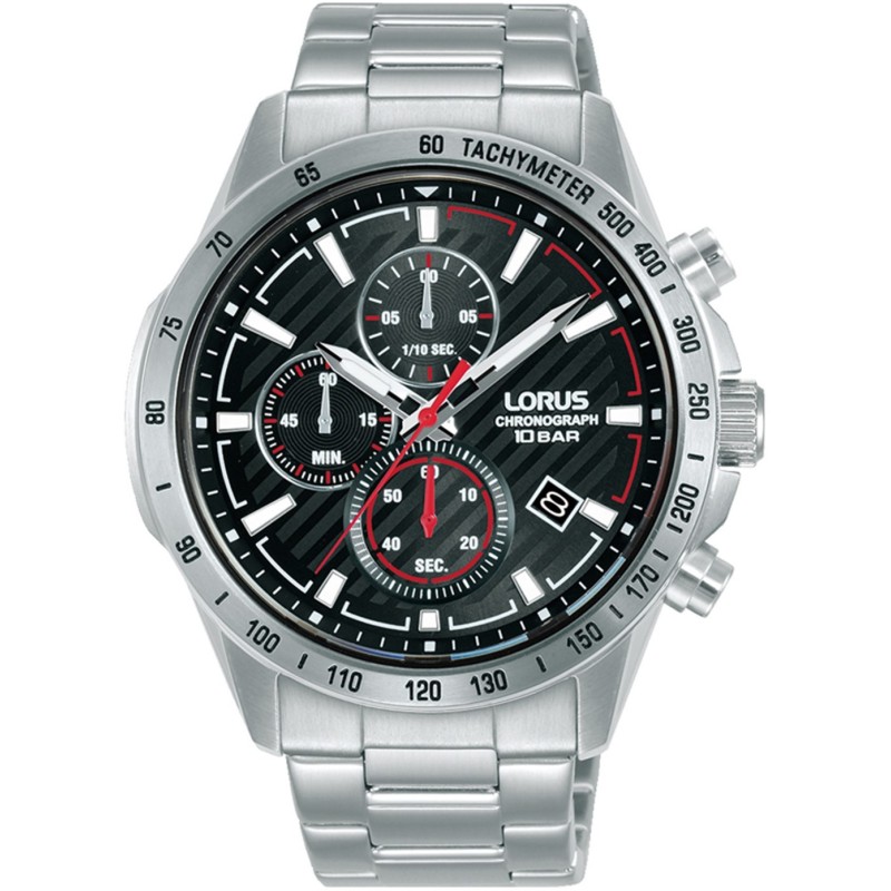 LORUS Sports Chronograph Silver Stainless Steel Bracelet RM391HX9