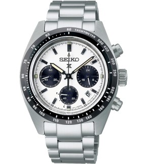 Ρολόι SEIKO Prospex Speedtimer 1969 Re-Creation Με Χρονογράφο Και Ασημί Ατσάλινο Μπρασελέ SSC813P1