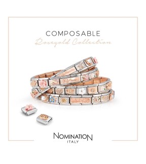 Nomination Composable Classic Link Stainless Steel And Rose Gold 9CT 430305/36
