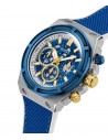 Ρολόι GUESS Masterpiece Με Πολλαπλές Λειτουργίες Και Μπλε Καουτσούκ Λουράκι GW0713G1