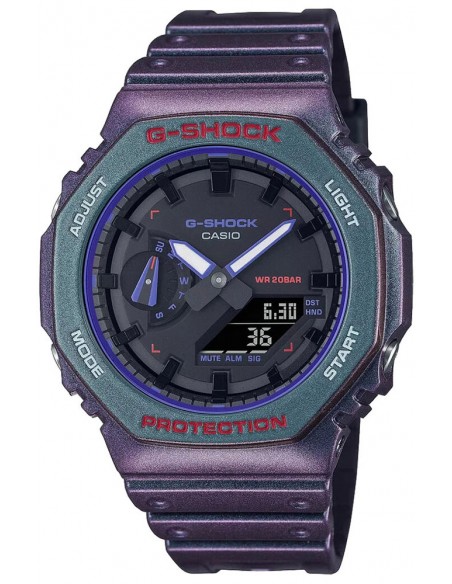 Ρολόι CASIO G-Shock Με Μωβ Καουτσούκ Λουράκι GA-2100AH-6AER