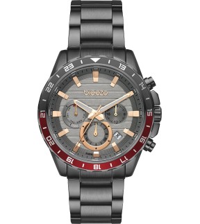 Ρολόι BREEZE Chronium Με Πολλαπλές Λειτουργίες Και Ανθρακί Ατσάλινο Μπρασελέ 812462.7