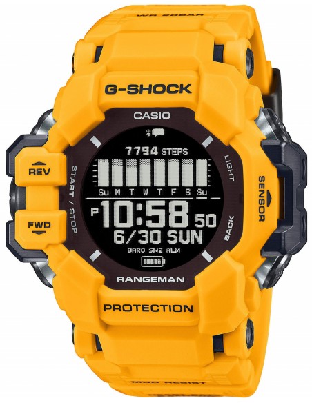 Ρολόι CASIO G-Shock Με Χρονογράφο Και Κίτρινο Καουτσούκ Λουράκι GPR-H1000-9ER