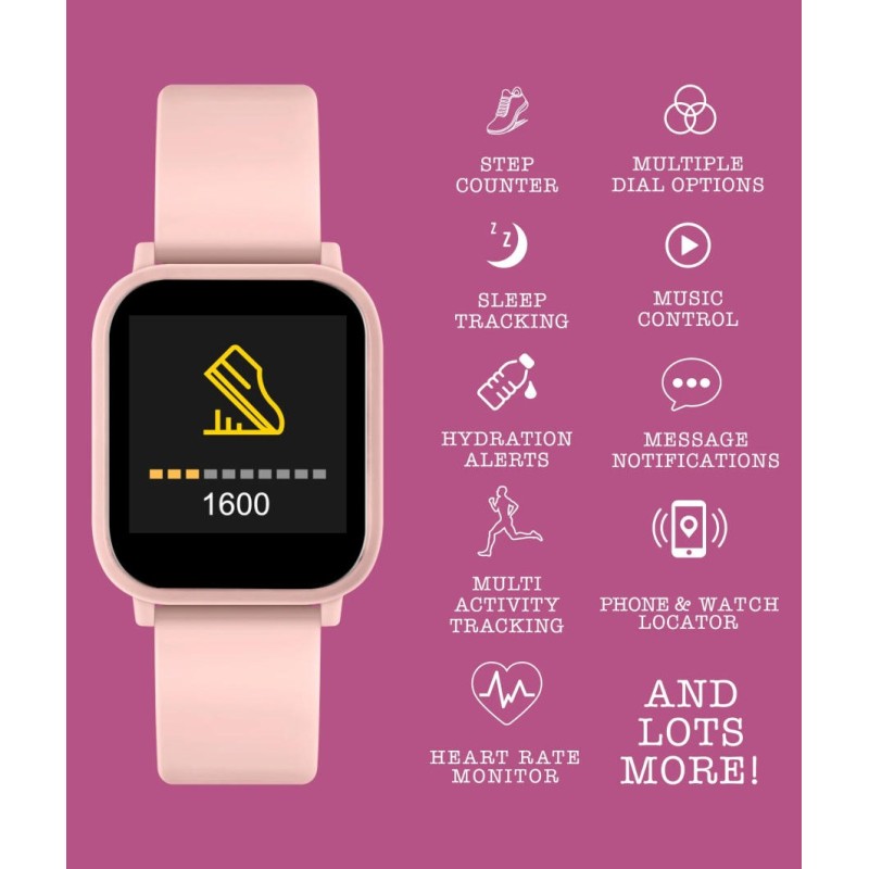 TIKKERS Smartwatch BoxSet Pink Silicone Strap TKS10 0001 SET