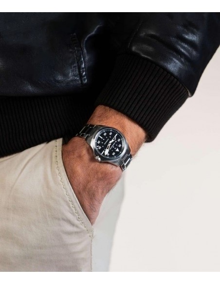 Ρολόι HAMILTON Khaki Aviation Pilot Pioneer Με Ασημί Ατσάλινο Μπρασελέ H76215130