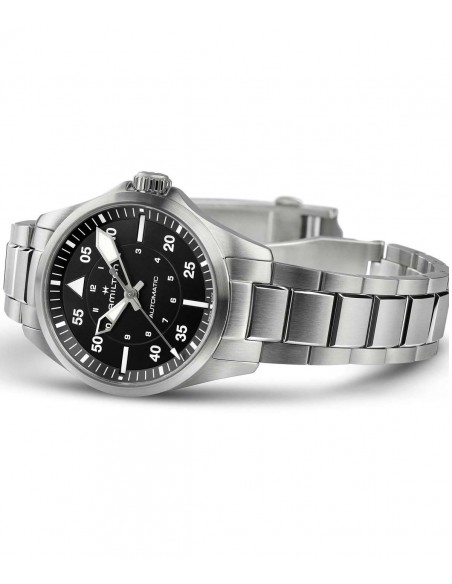 Ρολόι HAMILTON Khaki Aviation Pilot Pioneer Με Ασημί Ατσάλινο Μπρασελέ H76215130