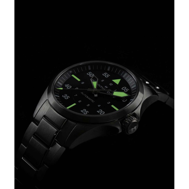 Ρολόι HAMILTON Khaki Aviation Pilot Pioneer Με Ασημί Ατσάλινο Μπρασελέ H76215130
