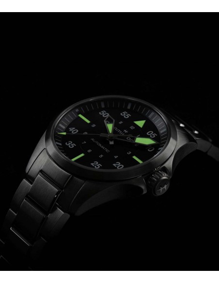 Ρολόι HAMILTON Khaki Aviation Pilot Pioneer Με Ασημί Ατσάλινο Μπρασελέ H76215130