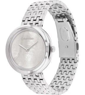 Ρολόι CALVIN KLEIN Twisted Basel Με Ασημί Ατσάλινο Μπρασελέ 25200320