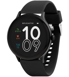 REFLEX Smartwatch Black Silicone Strap RA22-2182