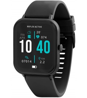 REFLEX Smartwatch Black Silicone Strap RA23-2170