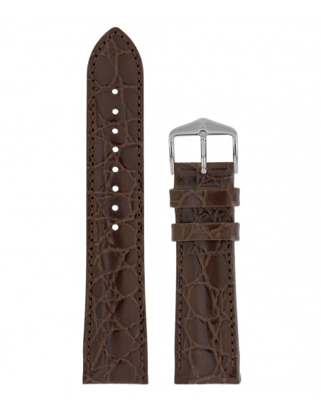HIRSCH Crocograin Brown Leather Strap 14mm 12302810-14