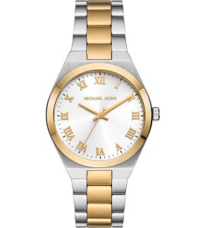 Ρολόι MICHAEL KORS Lennox Με Κίτρινο Χρυσό-Ασημί Ατσάλινο Μπρασελέ MK7464