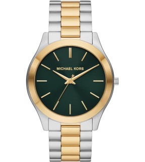 MICHAEL KORS Runway Yellow Gold-Silver Stainless Steel Bracelet MK9149