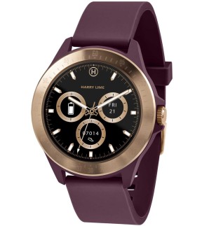 Ρολόι HARRY LIME Smartwatch Με Μωβ Λουράκι Σιλικόνης HA07-2016