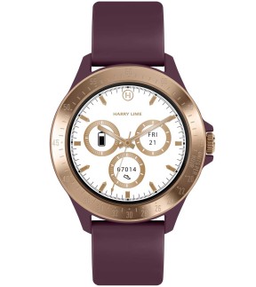Ρολόι HARRY LIME Smartwatch Με Μωβ Λουράκι Σιλικόνης HA07-2016