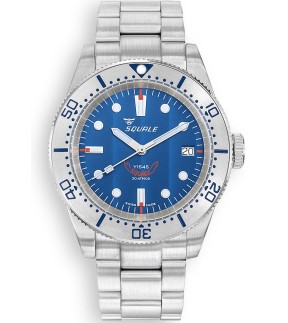 Ρολόι SQUALE 1545 Με Αυτόματο Μηχανισμό Και Ασημί Ατσάλινο Μπρασελέ 1545SSBLC.AC