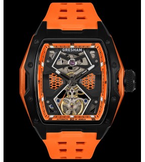 GRESHAM Lava Automatic Orange Rubber Strap G1-0001-ORN