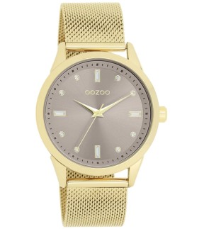 OOZOO Timepieces Yellow Gold Metallic Mesh Bracelet C11357