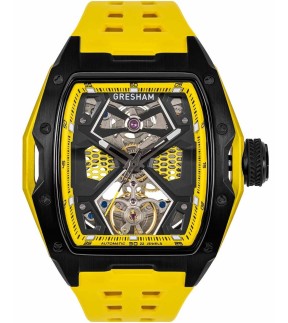 GRESHAM Aurora Automatic Yellow Rubber Strap G1-0001-YELL