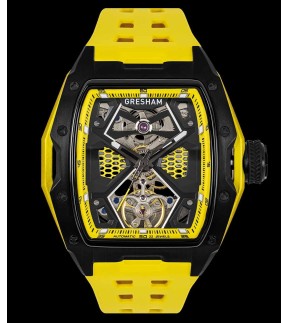 GRESHAM Aurora Automatic Yellow Rubber Strap G1-0001-YELL