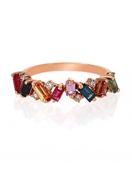 VITOPOULOS Ring Rose Gold 18Ct With Stones