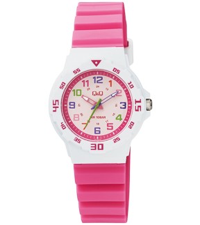 Q&Q Pink Rubber Strap VR19J012Y