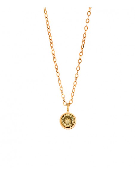 SENZA Gold Plated Silver 925 Necklace With Zircon Stone