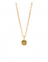 SENZA Gold Plated Silver 925 Necklace With Zircon Stone