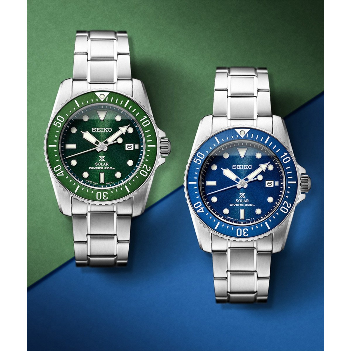 Seiko prospex men's solar stainless steel bracelet watch hotsell