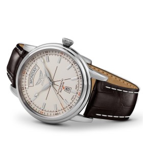 AVIATOR Douglas Automatic Brown Leather Strap V.3.20.0.141.4