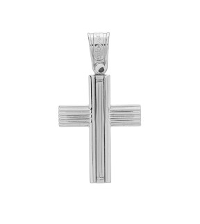 VITOPOULOS Man Cross White Gold 14Ct