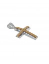 VAL'ORO Μan Cross Yellow-White Gold 14Ct