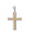 VAL'ORO Μan Cross Yellow-White Gold 14Ct