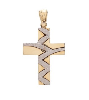VAL'ORO Μan Cross Yellow Gold 14Ct