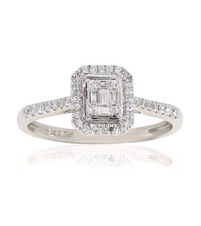 VITOPOULOS Engangement Ring White Gold 18Ct With Diamond Stones