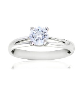 Engagement Ring White Gold 14Ct With Zircon Stones
