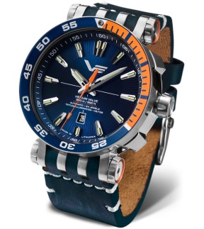 VOSTOK EUROPE Energia Automatic Blue Leather Strap NH35A-575A715