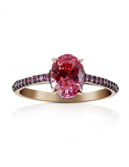 VITOPOULOS Ring Rose Gold 184Ct With Zircon Stones
