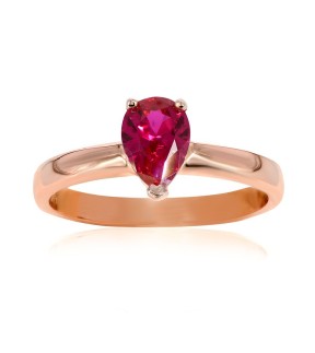 Engagement Ring Rose Gold 14Ct With Zircon Stones