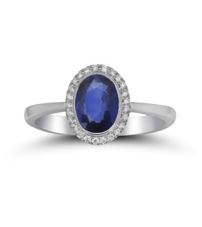 VITOPOULOS Ring White Gold 18Ct With Sapphire And Diamond Stones