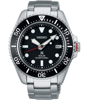 Ρολόι SEIKO Prospex Με Ηλιακή Φόρτιση Και Ασημί Ατσάλινο Μπρασελέ SNE589P1