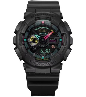 Ρολόι CASIO G-Shock Με Μαύρο Καουτσούκ Λουράκι GA-110MF-1AER